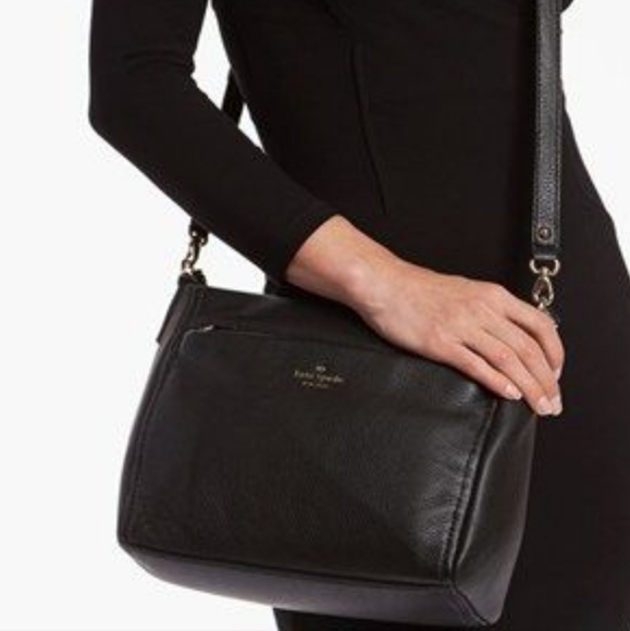 Kate Spade/ Cobble Hill Little Curtis Black Leather Purse - Picture 3 of 17